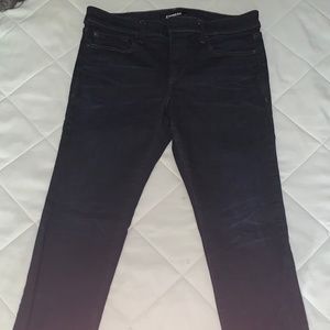 Express Skinny Stretch Dark Blue Jeans